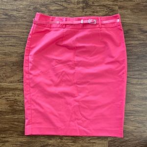 Apt 9 Pink Pencil Skirt with Belt - size 6